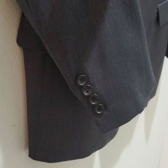 MONTEFINO SUIT JACKET, Sz 36R, DARK GRAY, 100% MERINO WOOL - Picture 3 of 13